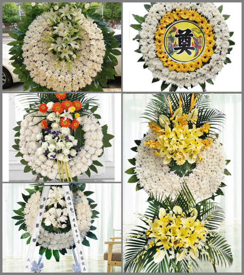 湖北黄冈市黄梅县小池镇水月庵村花圈速递
